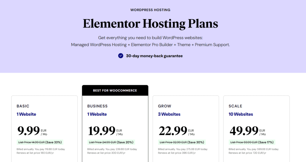 Price elementor Pro