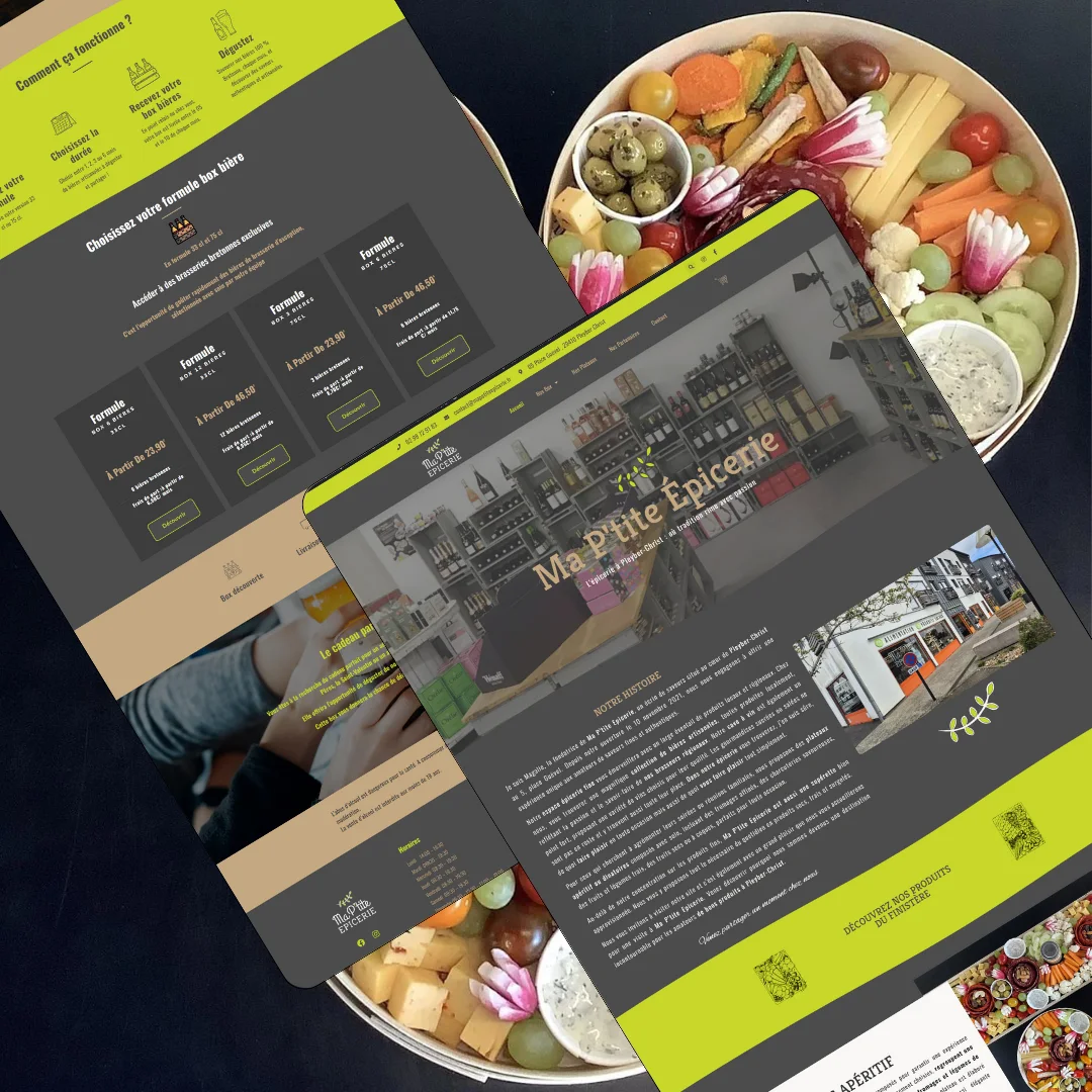 Site Ma P'tite Epicerie Pleyber-Christ portfolio de Digitcreativ