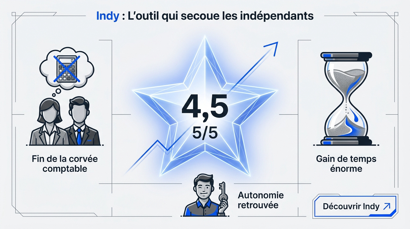 Interface logicielle de la solution Indy pour la comptabilité des indépendants