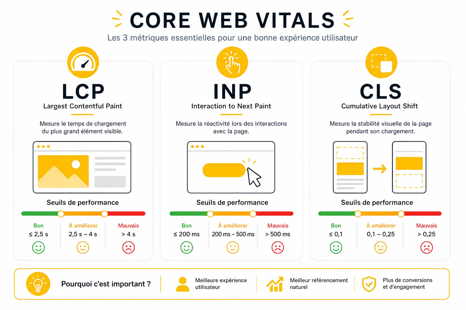 Les seuils Core Web Vitals à connaître en 2026 optimiser son référencement naturel grâce aux Core Web Vitals